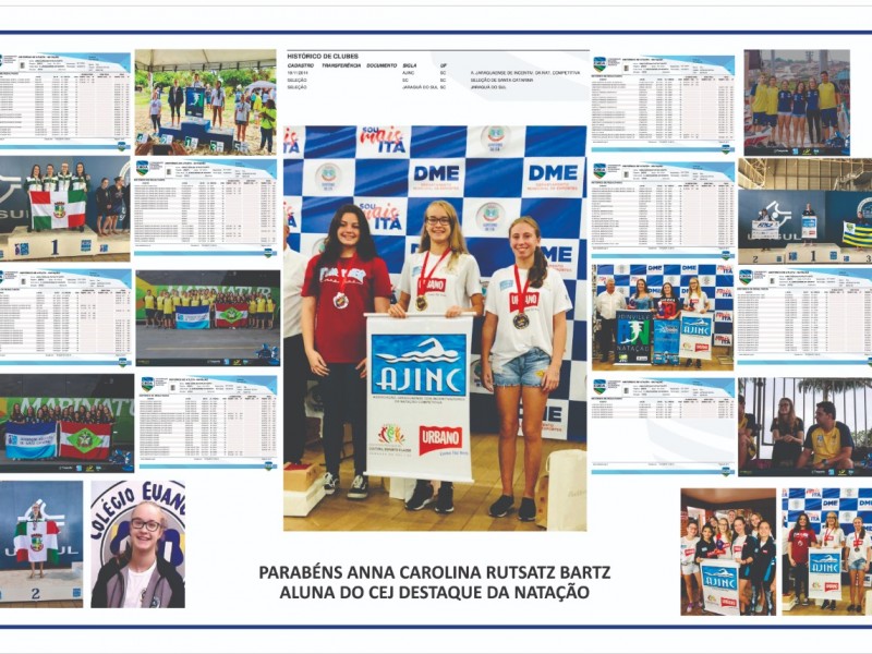Aluna CEJ é destaque na natação