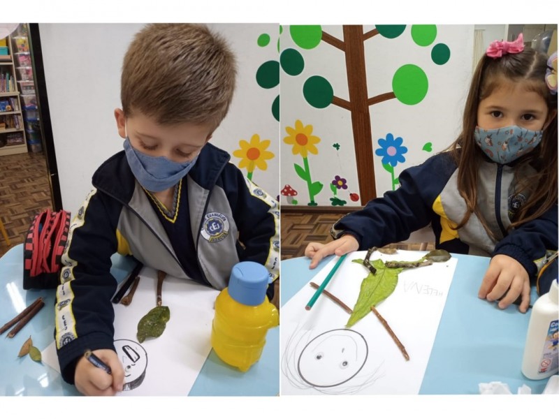 Exploramos e observamos as diferenças de formatos, texturas, cores e tamanhos