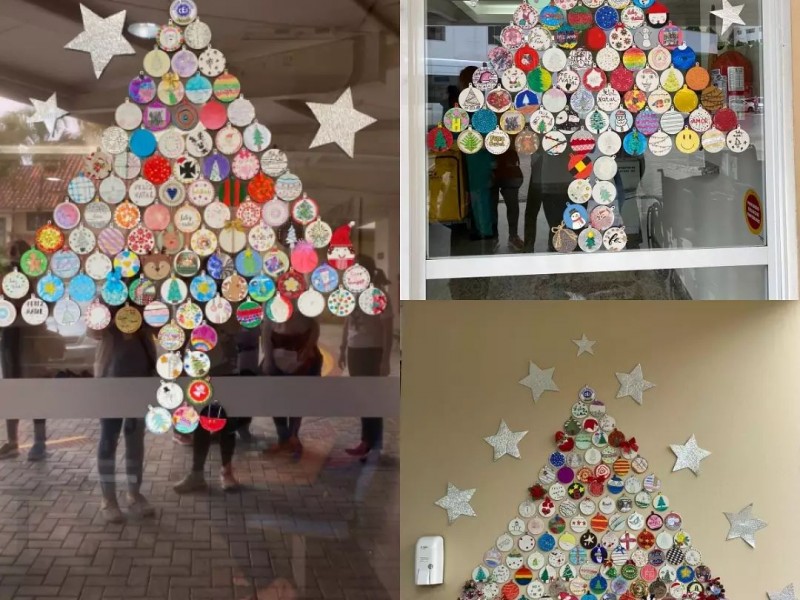 Árvores de Natal no Hospital São José