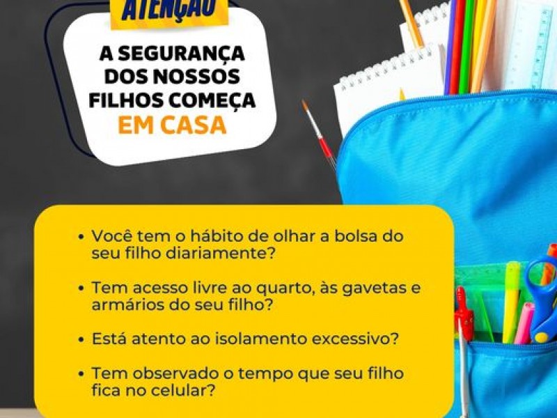 A SEGURANÇA DOS NOSSO FILHOS COMEÇA EM CASA
