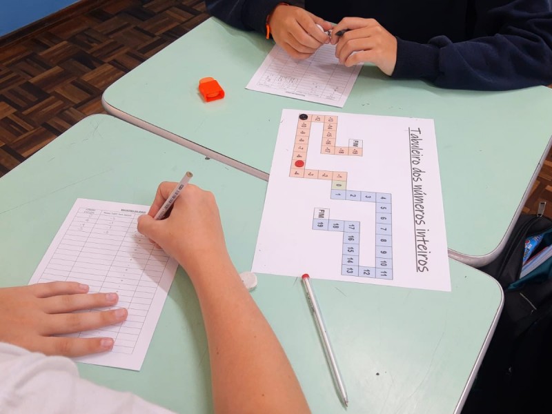 A turma do 7º ano, além de conhecer os números inteiros, também aprendeu as operações de adição e subtração