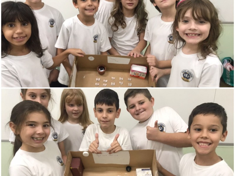 Os amigos do 2º B, puderam experimentar e aprender algumas formas de representar a sala de aula