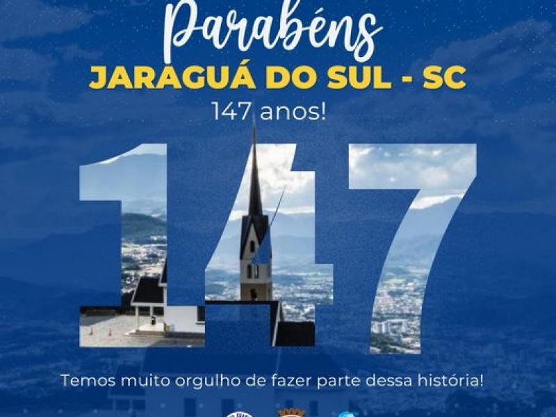 Jaraguá do Sul completa 147 anos!