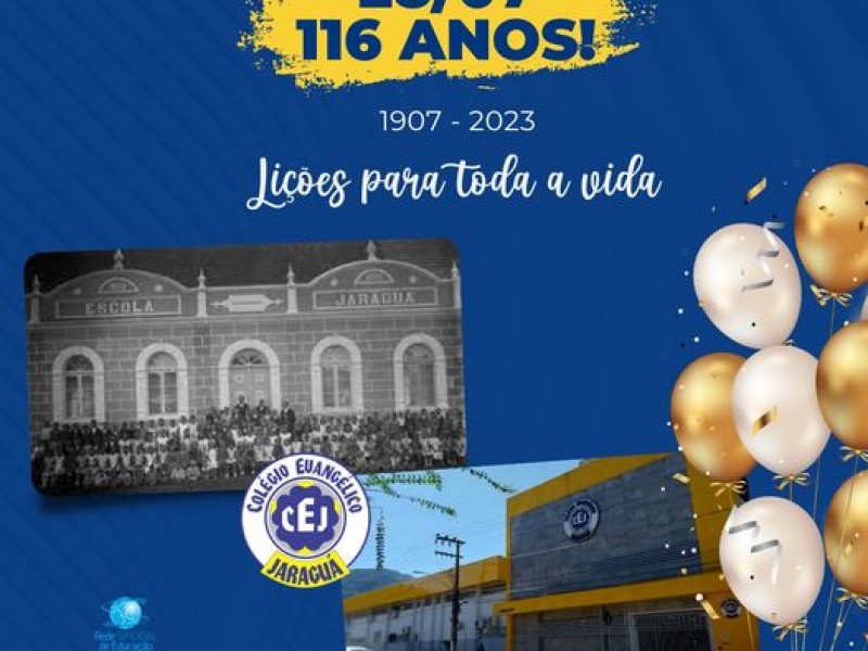 Hoje estamos de aniversário! 116 anos!