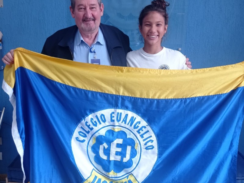 A participação do Colégio Evangélico Jaraguá na fase estadual do JESC de 12 a14 anos em 8 modalidades: